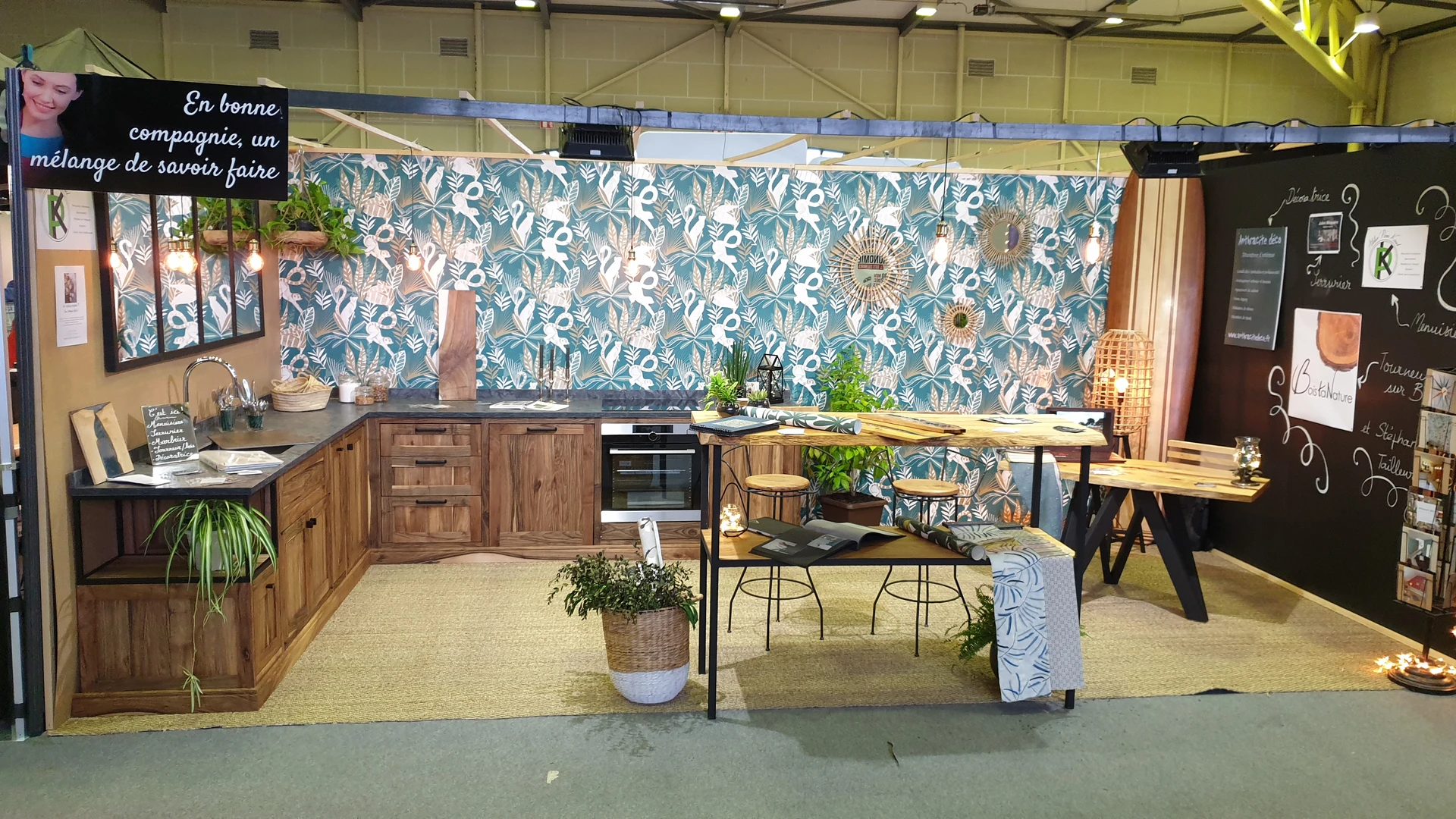 Cuisine chêne massif salon du vin