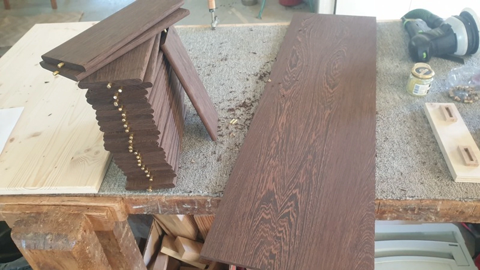 Volet persienne orientable wengé