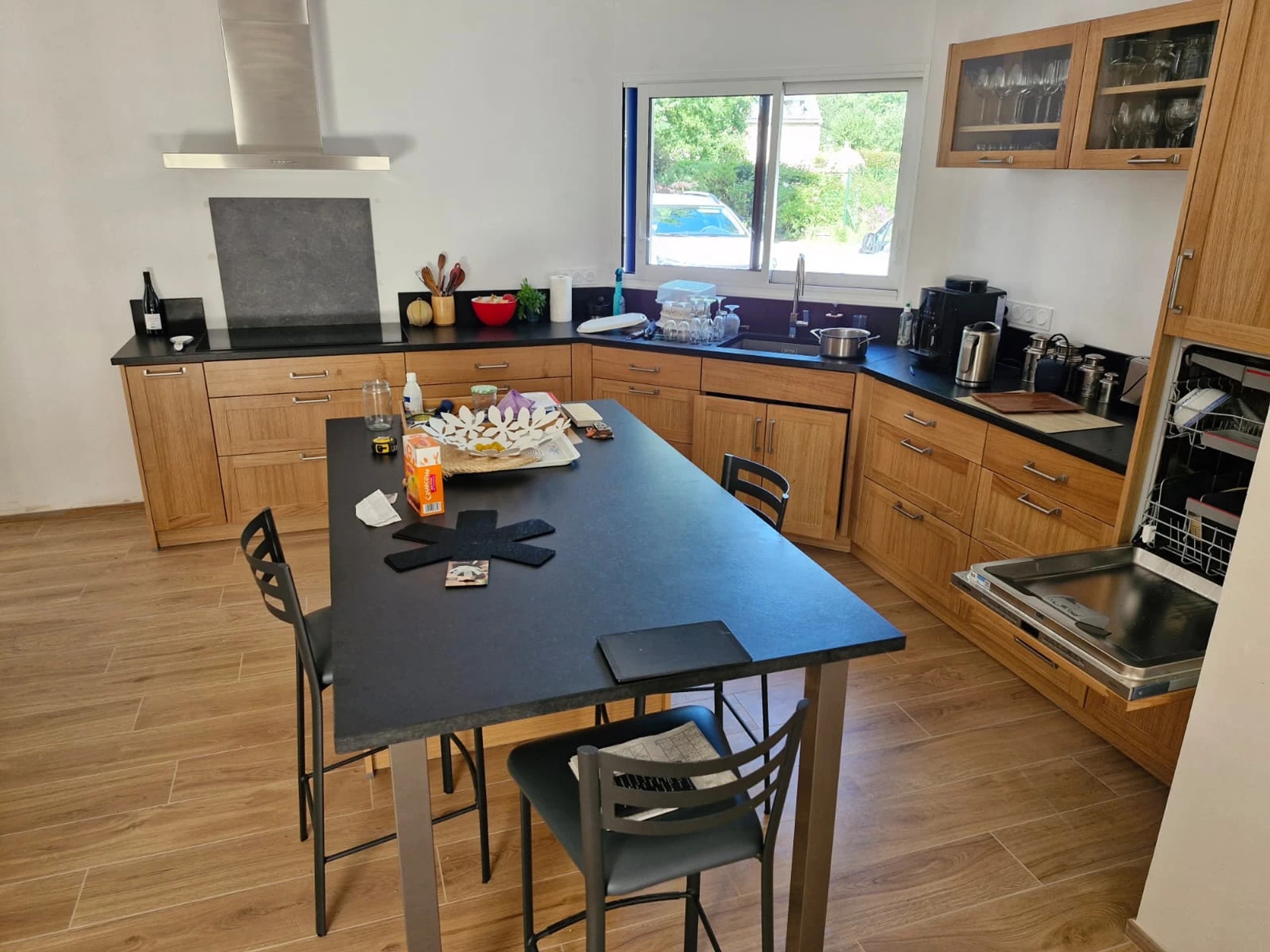 Cuisine chêne massif façades à cadre XXX