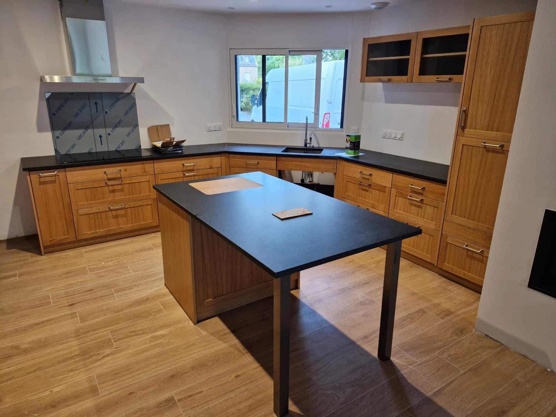 Cuisine chêne massif façades à cadre XXX