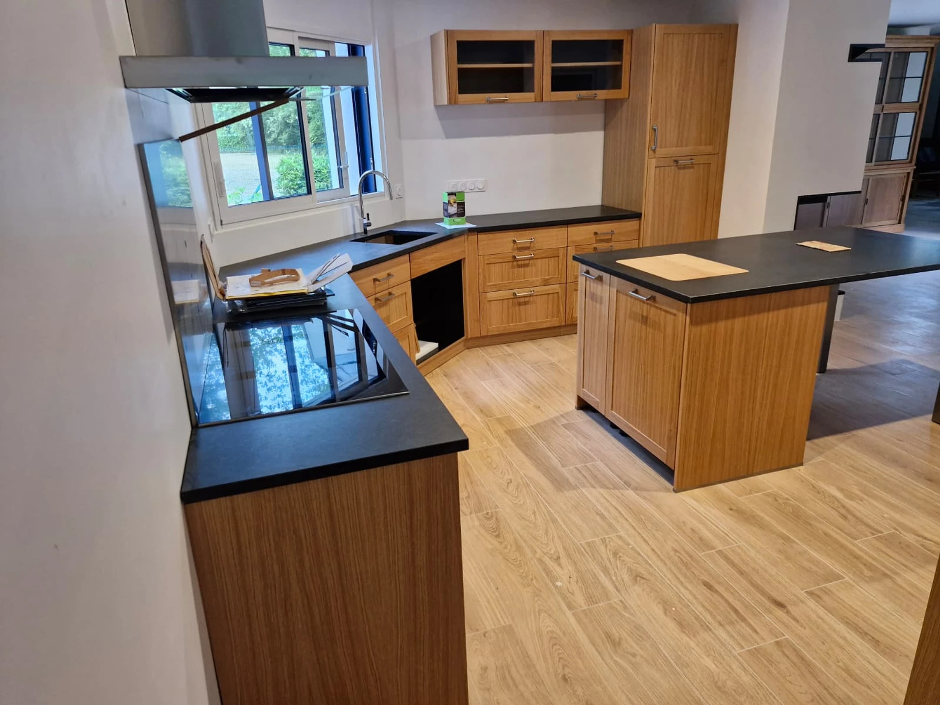 Cuisine chêne massif façades à cadre XXX