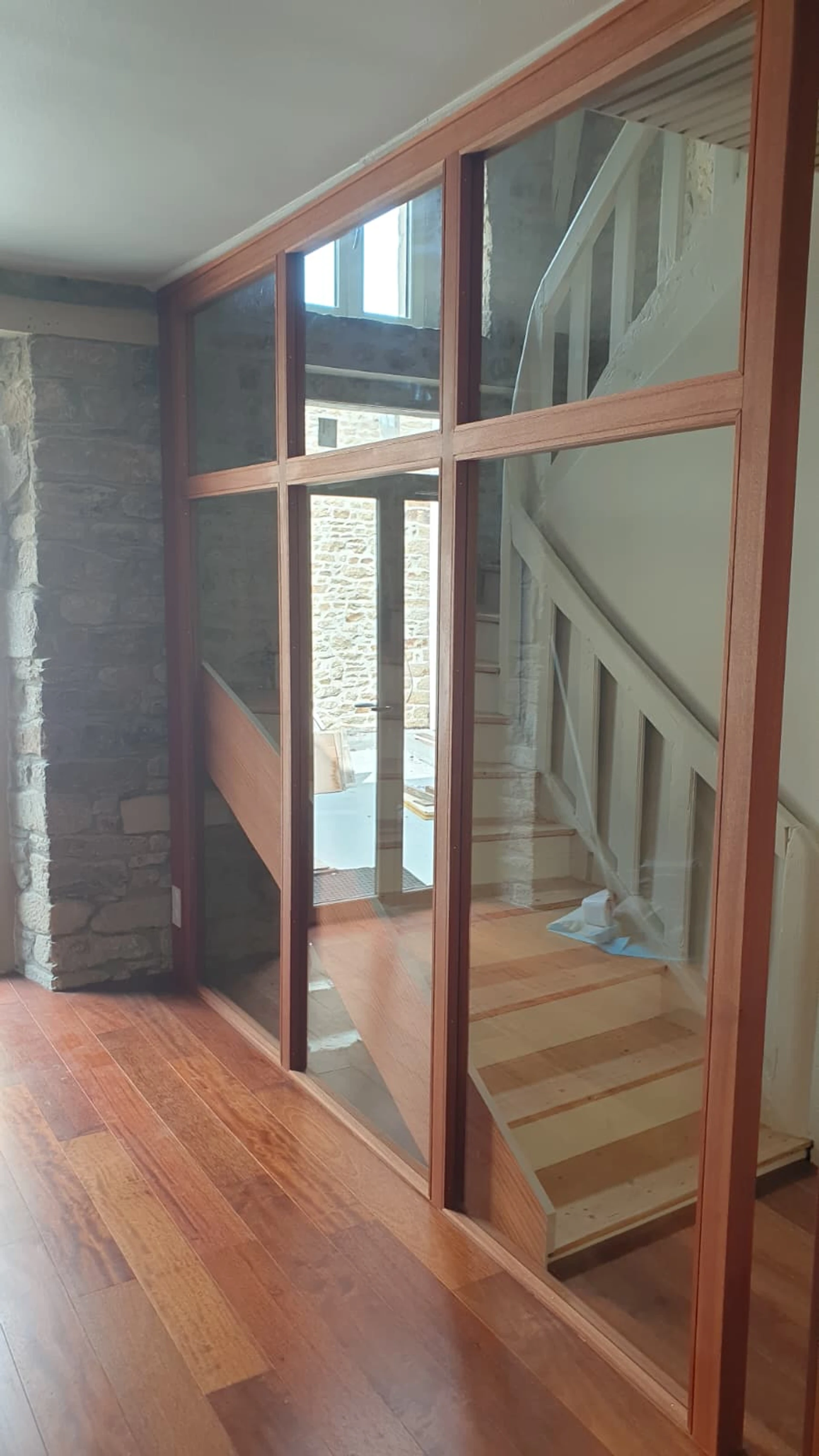 Verrière fixe bois massif montant larges XXX Verrière fixe bois massif montant larges XXX